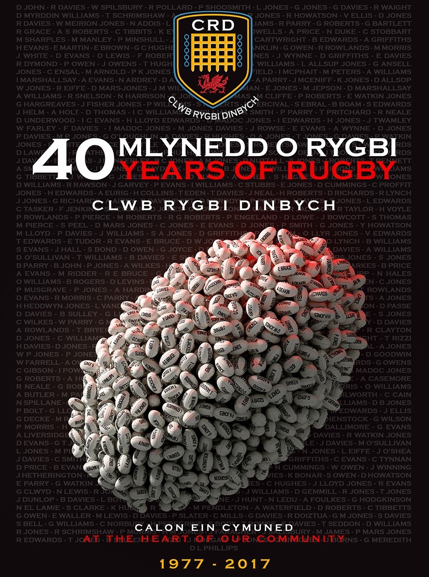 Clawr 40 Mlynedd o Rygbi